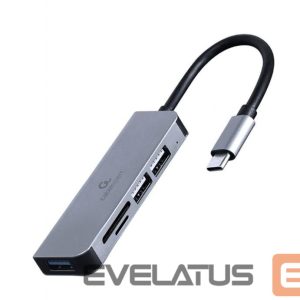 Parveidotājs Gembird  I/O HUB USB-C 3PORT+CR/UHB-CM-CRU3P1U2P2-01 