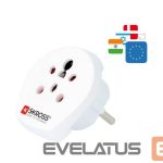 Parveidotājs Skross  Travel adapter Denmark, India - Israel to Europe White