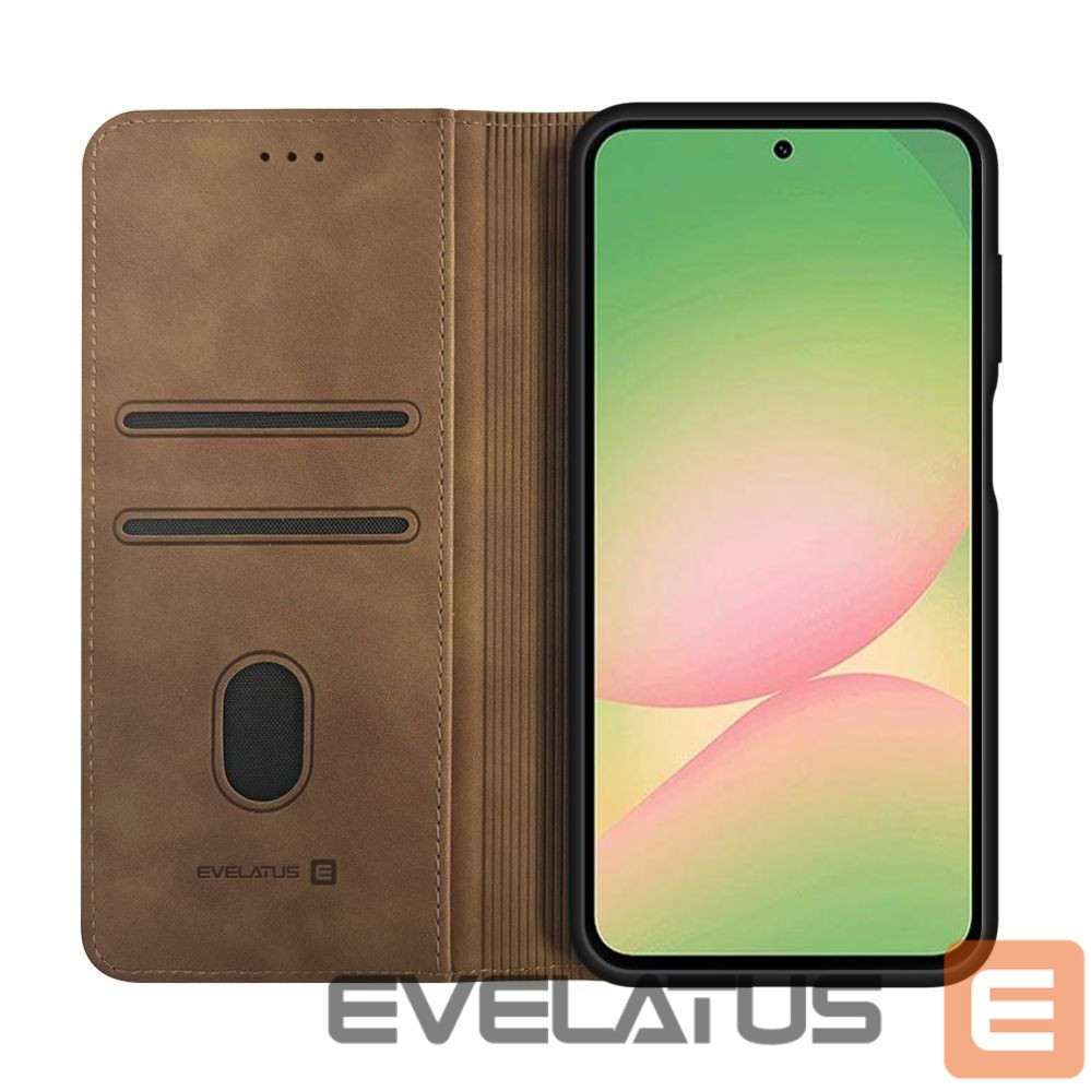 Atveramie maciņi Evelatus Samsung Galaxy A57 Book Case Brown