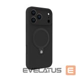 Aizmugurējais vāciņš Evelatus Apple iPhone 17 Pro Premium MagSafe with Stand Soft Touch Silicone Case Black