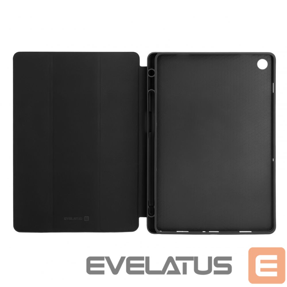 Maciņš grāmata Evelatus Galaxy Tab A9 Plus Tablet case with imitate microfiber inside Black