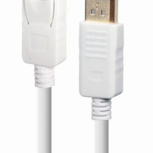 Monitoru piederums Gembird  CABLE DISPLAY PORT 1.8M/WHITE CC-DP2-6-W 