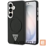 Citas preces Guess  Guess Embossed Ring Triangle Logo MagSafe case for Samsung Galaxy S26 - black 