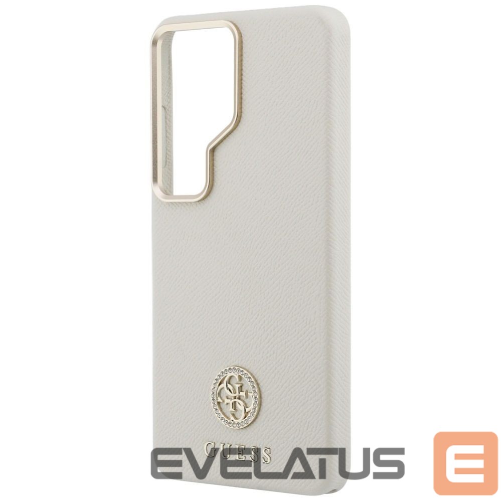 Citas preces Guess Guess Rhinestone Round Logo MagSafe Case for Samsung Galaxy S26 Ultra - Beige