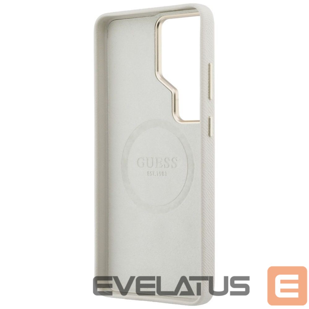 Citas preces Guess Guess Rhinestone Round Logo MagSafe Case for Samsung Galaxy S26 Ultra - Beige