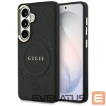 Citas preces Guess  Guess Saffiano Peony Embossed Ring MagSafe case for Samsung Galaxy S26 - black 