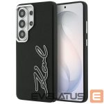 Citas preces Karl Lagerfeld  Karl Lagerfeld Grained Signature Metal Resin Logo Case for Samsung Galaxy S26 Ultra - Black 