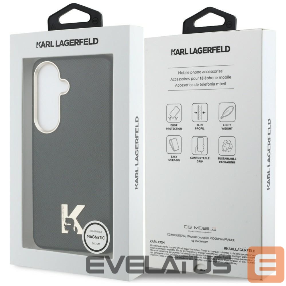 Citas preces Karl Lagerfeld Karl Lagerfeld K Metal Logo MagSafe Case for Samsung Galaxy S26 - Black