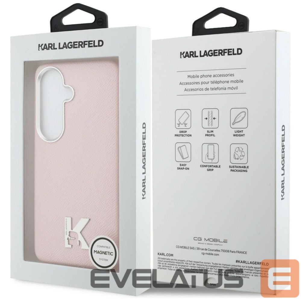Citas preces Karl Lagerfeld Karl Lagerfeld K Metal Logo MagSafe Case for Samsung Galaxy S26 - Pink
