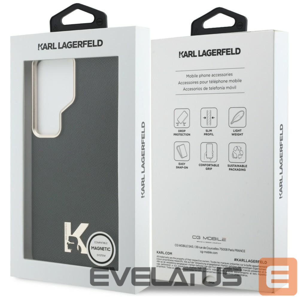 Citas preces Karl Lagerfeld Karl Lagerfeld K Metal Logo MagSafe Case for Samsung Galaxy S26 Ultra - Black