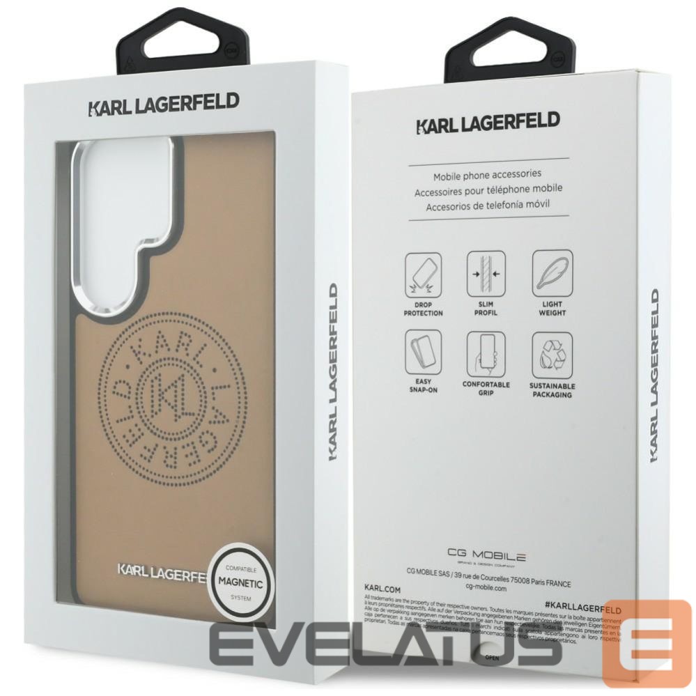 Citas preces Karl Lagerfeld Karl Lagerfeld Perforated KL MagSafe Case for Samsung Galaxy S26 Ultra - Brown