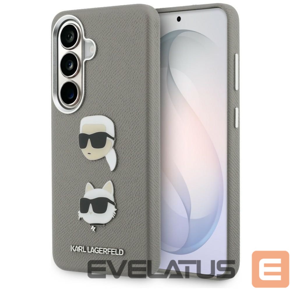 Citas preces Karl Lagerfeld Karl Lagerfeld Saffiano Double Heads Metal case for Samsung Galaxy S26 - silver