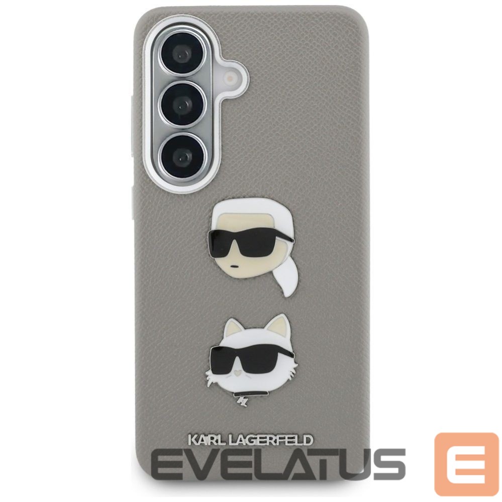 Citas preces Karl Lagerfeld Karl Lagerfeld Saffiano Double Heads Metal case for Samsung Galaxy S26 - silver