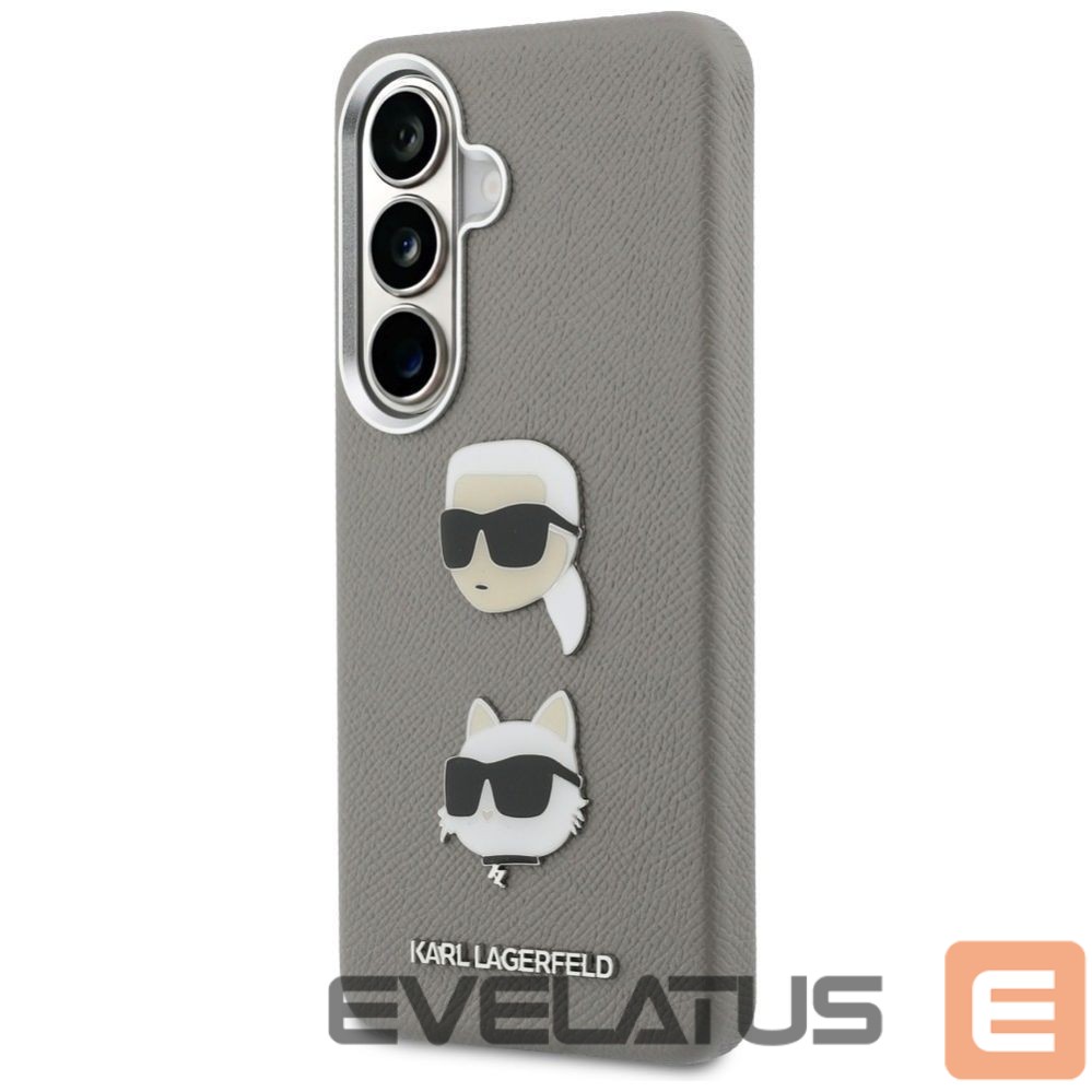 Citas preces Karl Lagerfeld Karl Lagerfeld Saffiano Double Heads Metal case for Samsung Galaxy S26 - silver