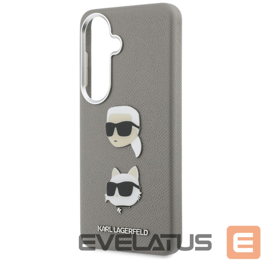 Citas preces Karl Lagerfeld Karl Lagerfeld Saffiano Double Heads Metal case for Samsung Galaxy S26 - silver