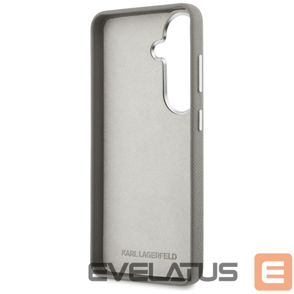 Citas preces Karl Lagerfeld Karl Lagerfeld Saffiano Double Heads Metal case for Samsung Galaxy S26 - silver