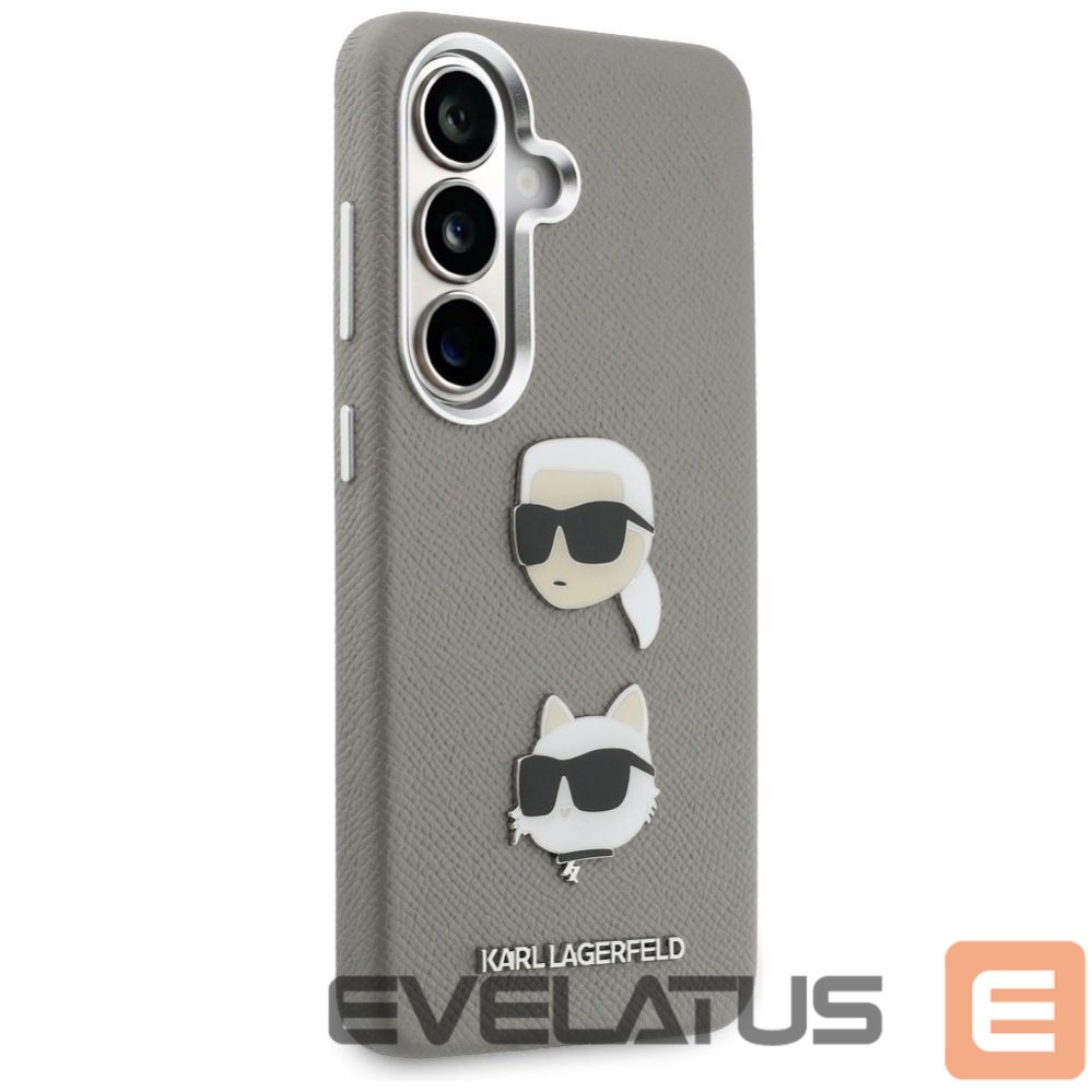 Citas preces Karl Lagerfeld Karl Lagerfeld Saffiano Double Heads Metal case for Samsung Galaxy S26 - silver