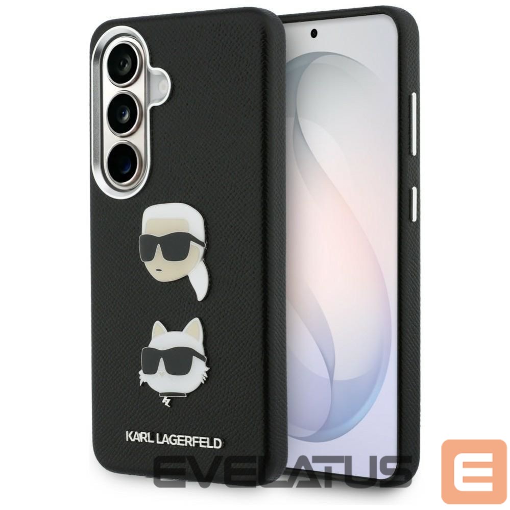 Citas preces Karl Lagerfeld Karl Lagerfeld Saffiano Double Heads Metal Case for Samsung Galaxy S26+ - Black
