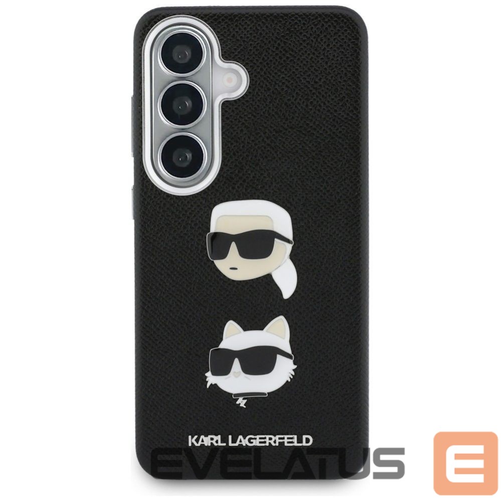 Citas preces Karl Lagerfeld Karl Lagerfeld Saffiano Double Heads Metal Case for Samsung Galaxy S26+ - Black