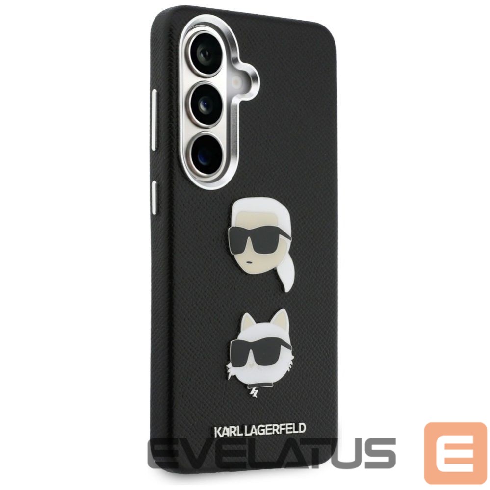 Citas preces Karl Lagerfeld Karl Lagerfeld Saffiano Double Heads Metal Case for Samsung Galaxy S26+ - Black