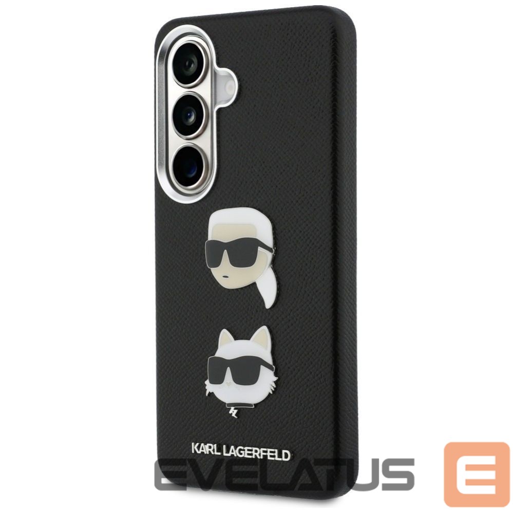 Citas preces Karl Lagerfeld Karl Lagerfeld Saffiano Double Heads Metal Case for Samsung Galaxy S26+ - Black