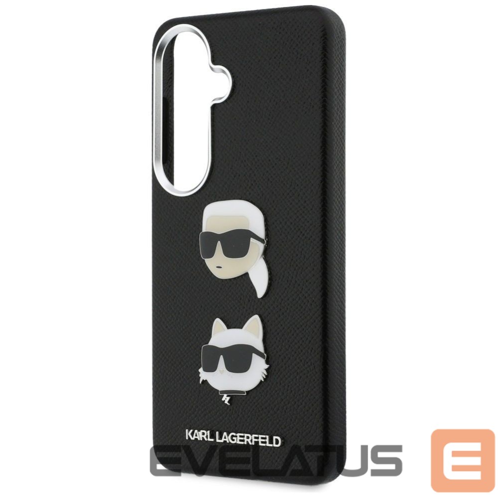 Citas preces Karl Lagerfeld Karl Lagerfeld Saffiano Double Heads Metal Case for Samsung Galaxy S26+ - Black
