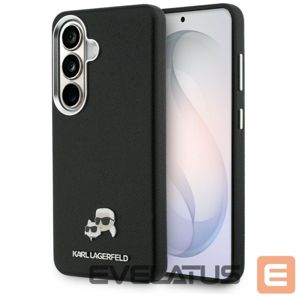 Citas preces Karl Lagerfeld Karl Lagerfeld Saffiano Double Heads Metal Case for Samsung Galaxy S26+ - Black