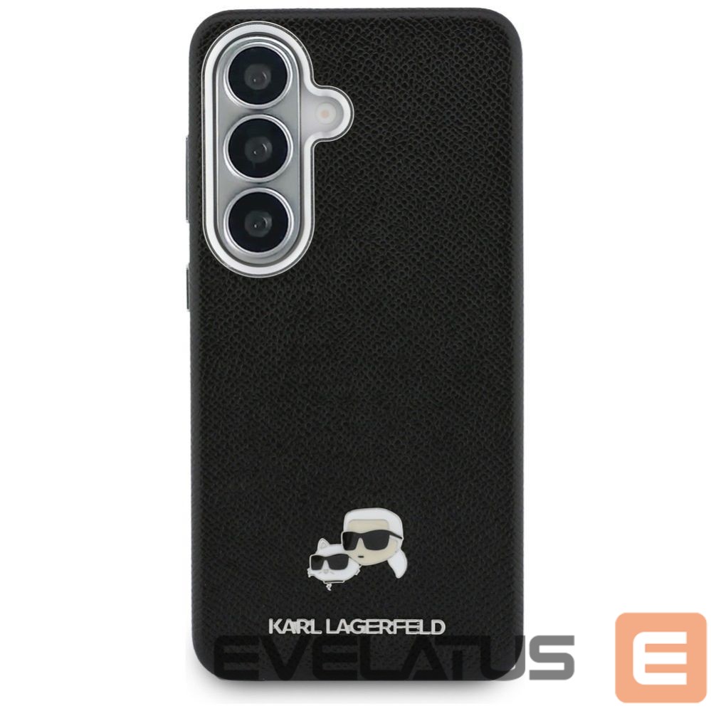 Citas preces Karl Lagerfeld Karl Lagerfeld Saffiano Double Heads Metal Case for Samsung Galaxy S26+ - Black