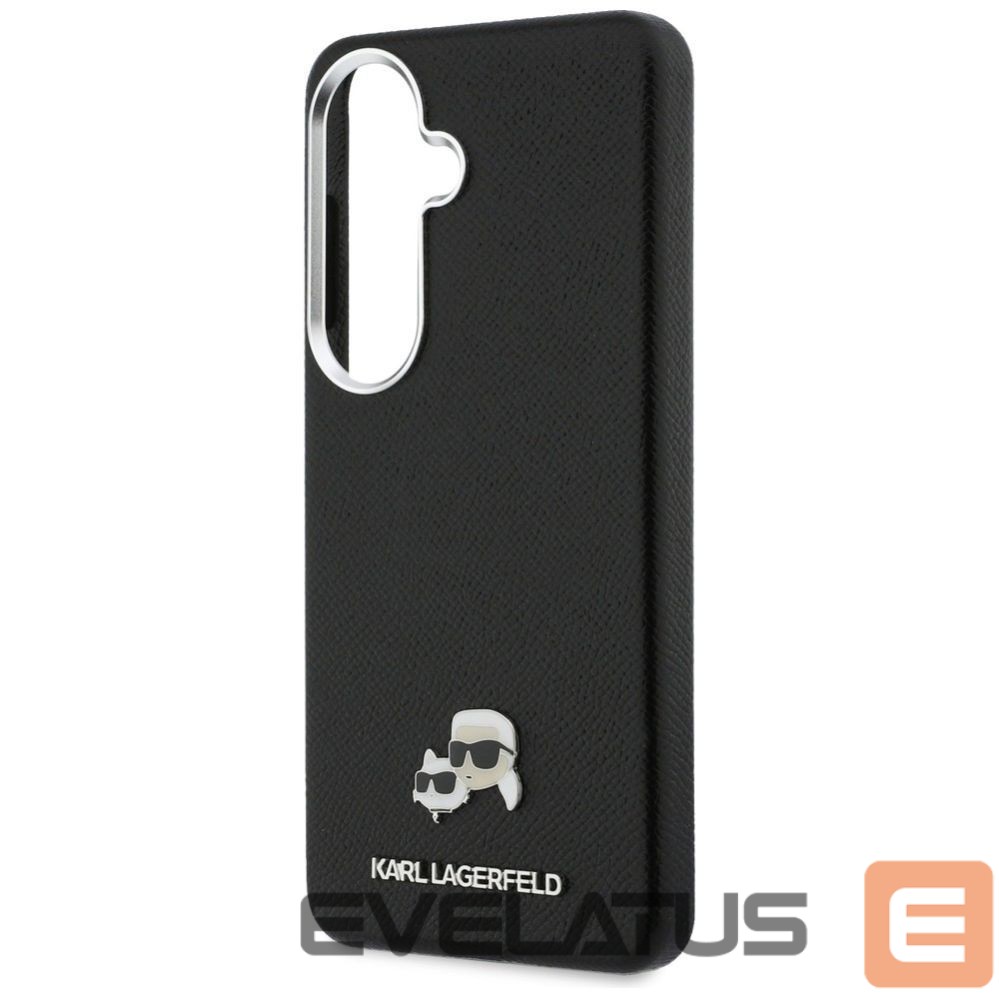 Citas preces Karl Lagerfeld Karl Lagerfeld Saffiano Double Heads Metal Case for Samsung Galaxy S26+ - Black