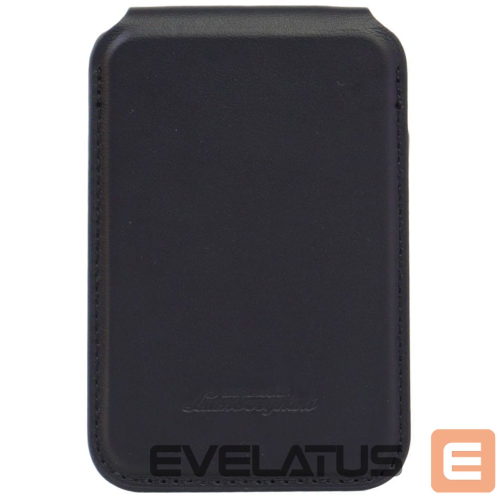 Citas preces Audi Lamborghini D1 Genuine Leather MagSafe Phone Wallet - Black and Green