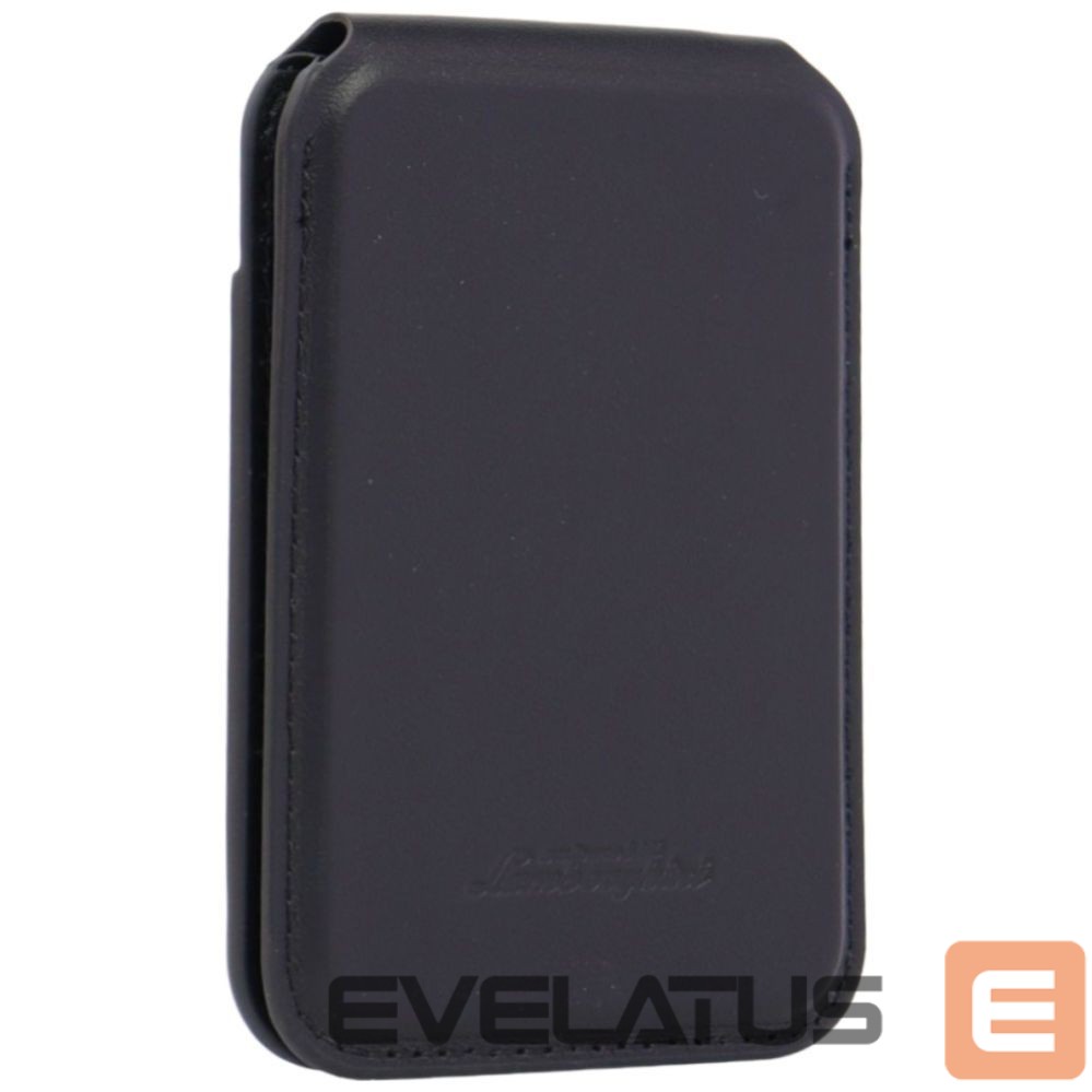 Citas preces Audi Lamborghini D1 Genuine Leather MagSafe Phone Wallet - Black and Green