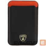 Citas preces Audi  Lamborghini Urus D8 Genuine Leather MagSafe Magnetic Phone Wallet - Black and Red 