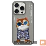 Citas preces Nimmy  Nimmy Glasses Cool Cat Case for iPhone 16 Pro - Gray 