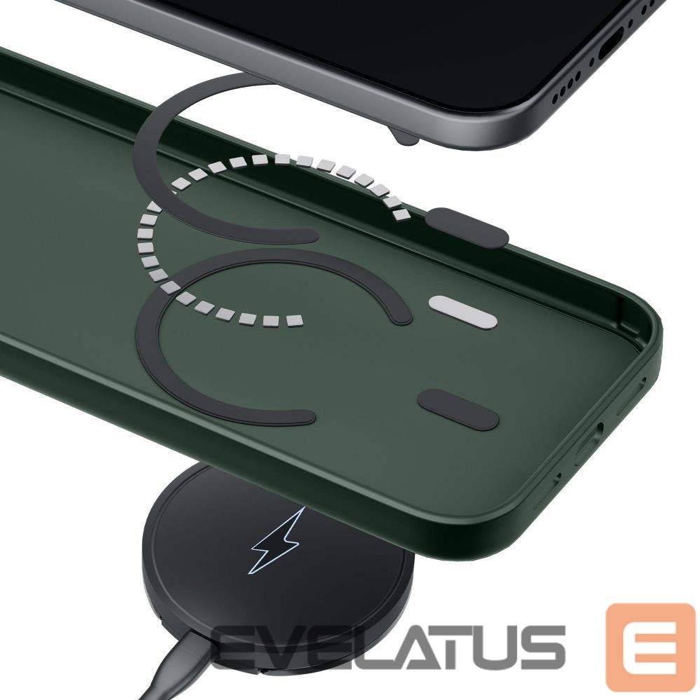 Citas preces 3MK 3mk Smoke MagCase for iPhone 17 Pro - Green-Translucent