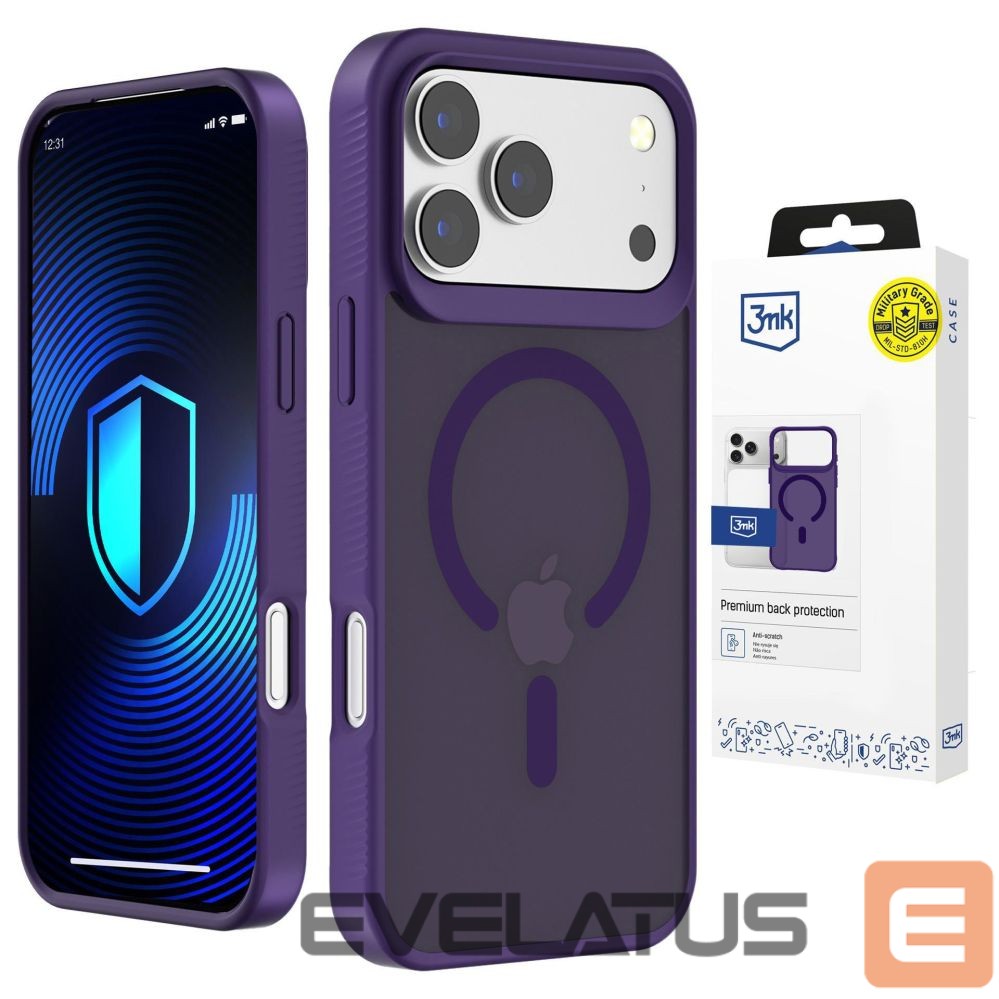 Citas preces 3MK 3mk Smoke MagCase for iPhone 17 Pro - Purple-Translucent