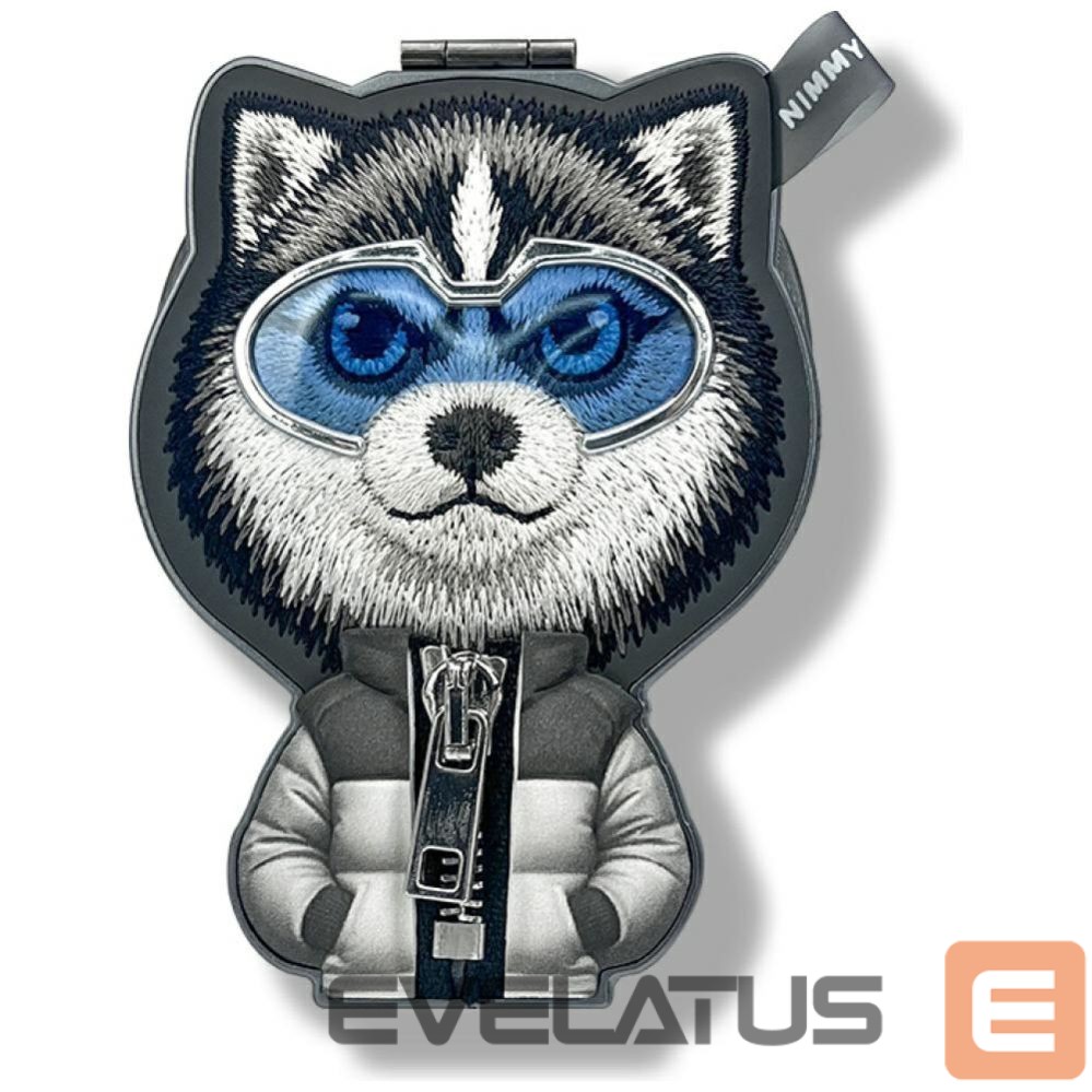 Citas preces Nimmy Nimmy Cool&Cute 2.0 Wolf Magnetic Pendant - Black