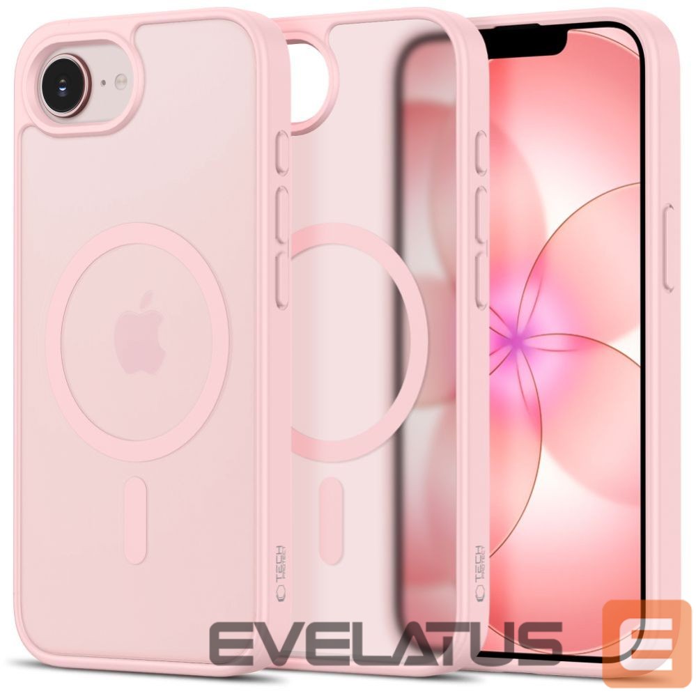 Citas preces Tech-Protect Tech-Protect BasicMag MagSafe Case for iPhone 16e / 17e - Matte Pink