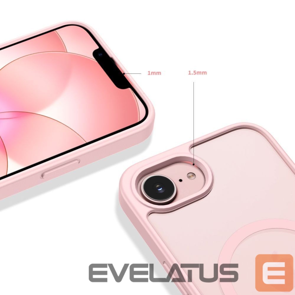 Citas preces Tech-Protect Tech-Protect BasicMag MagSafe Case for iPhone 16e / 17e - Matte Pink