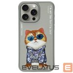 Citas preces Nimmy  Nimmy Glasses Cool Cat Case for iPhone 15 Pro Max - Gray 