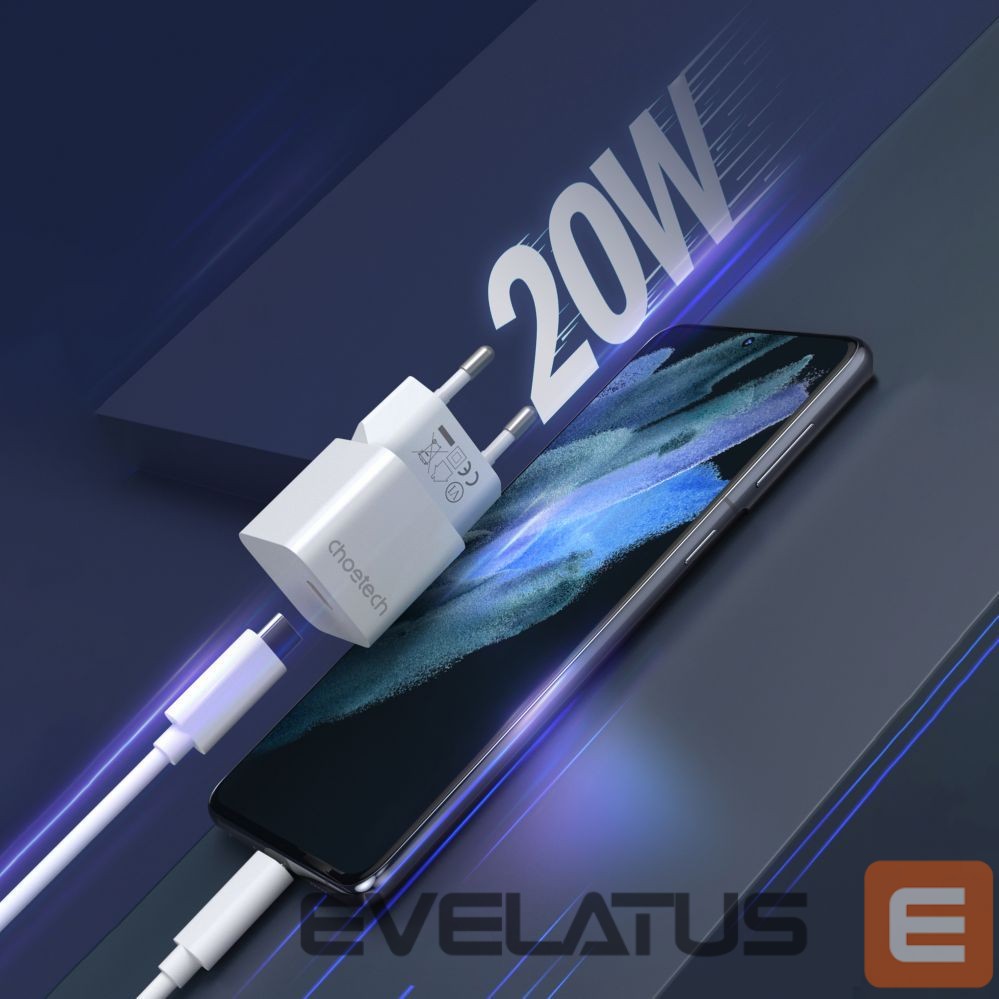 Kabelis Choetech Choetech charger 20W USB Type C (PD5010)