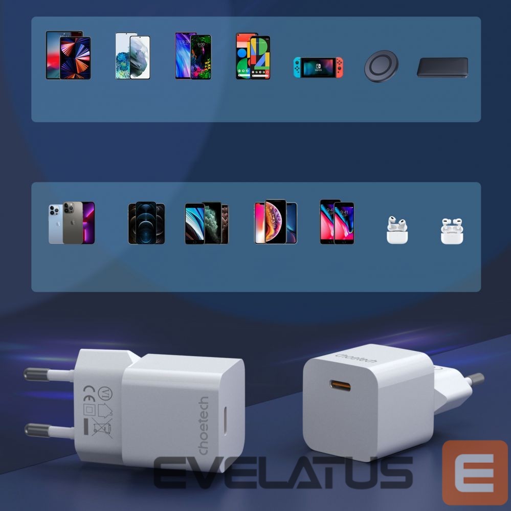 Kabelis Choetech Choetech charger 20W USB Type C (PD5010)