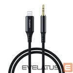 Kabelis Choetech  Choetech AUX009 Lighting / mini jack 3.5mm cable 2 m - black 