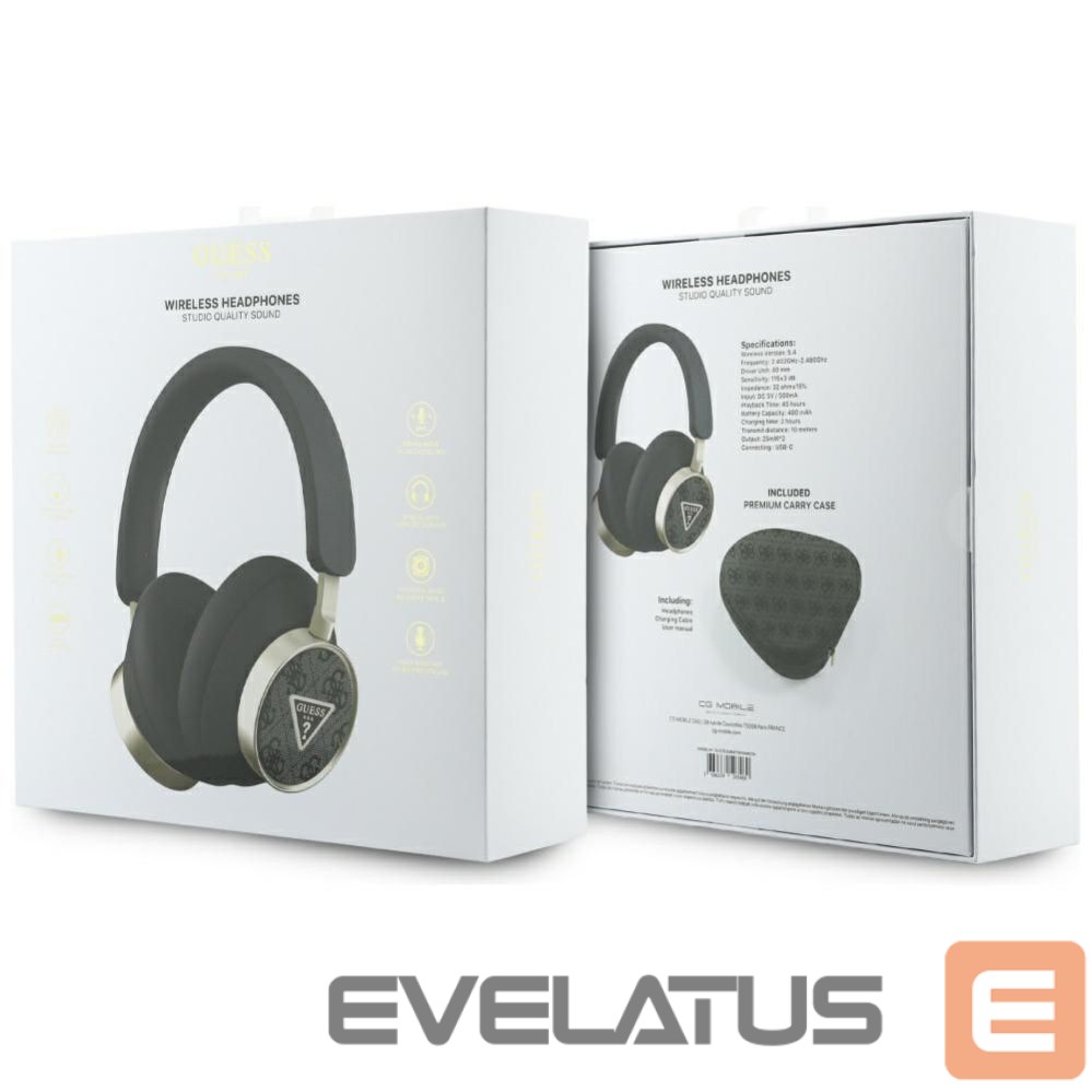Citas preces Guess Wireless headphones Guess ENC GUBHC15P4MRCTK (4G Triangle Logo) black