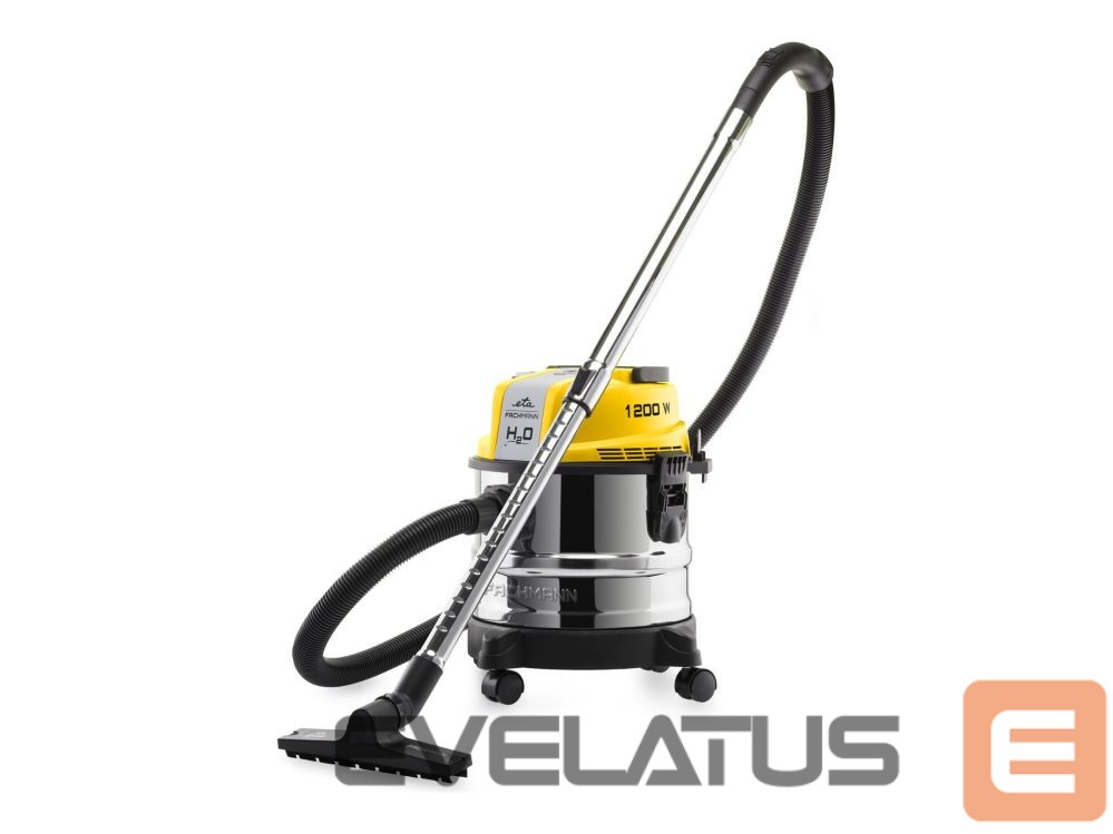 Putekļusūcējs ETA Vacuum Cleaner | Fachmann 4211 90000 | Bag/Bagless | Power 1200 W | Wet suction | Black/Yellow | Dust capacity 15 L