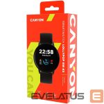 Viedpulksteni Canyon  CANYON Lollypop SW-63, Smart watch, 1.3inches IPS full touch screen, Round watch, IP68 waterproof, multi-sport mode, BT5.0, compatibility with iOS and android, black, Host: 25.2*42.5*10.7mm, Strap: 20*250mm, 45g 