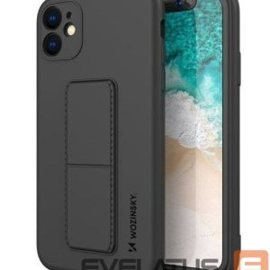 Aizmugurējais vāciņš Wozinsky Apple Kickstand Case flexible silicone iPhone 11 Black