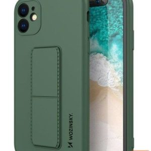 Aizmugurējais vāciņš Wozinsky Apple Kickstand Case flexible silicone  iPhone 11 Dark Green