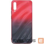 Aizmugurējais vāciņš Evelatus Samsung Galaxy A50 Water Ripple Full Color Electroplating Tempered Glass Gradient Red-Black