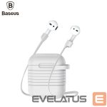 Aizmugurējais vāciņš Baseus Apple Silicone Protective case with Magnetic Strap for AirPods headphones Grey