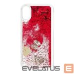 Aizmugurējais vāciņš Guess Apple iPhone X/XS Glitter Hearts Case Rapsberry